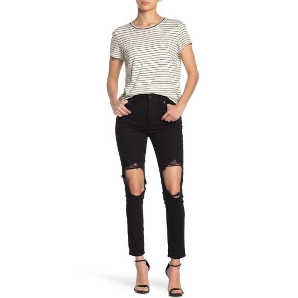 Levis 721 High Rise Skinny Jeans No Hard Feelings Stretch Jeans in Black Size 26 - Picture 6 of 7